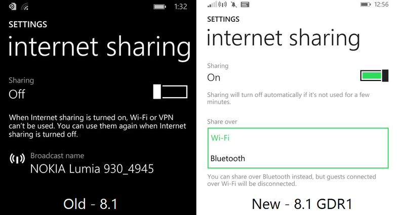 Sharing Internet via Bluetooth Hadir Melengkapi Windows Phone 8.1 Update 1