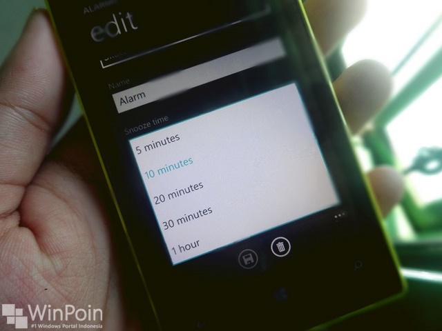 Snooze Alarm di Windows Phone 8.1 Update 1 Kini Lebih Lama