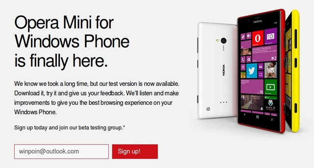 Opera Mini untuk Windows Phone Siap Dirilis, Ayo Daftar Jadi Beta Tester!