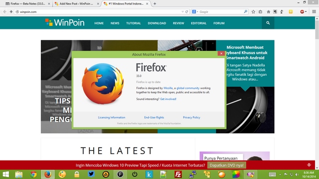 Wow..Firefox 33 Sudah Dirilis, Ayo Update! (+Review)