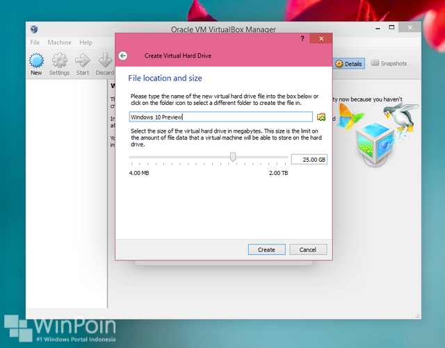 Cara Install Windows 10 Preview di VirtualBox (Beserta Gambar)