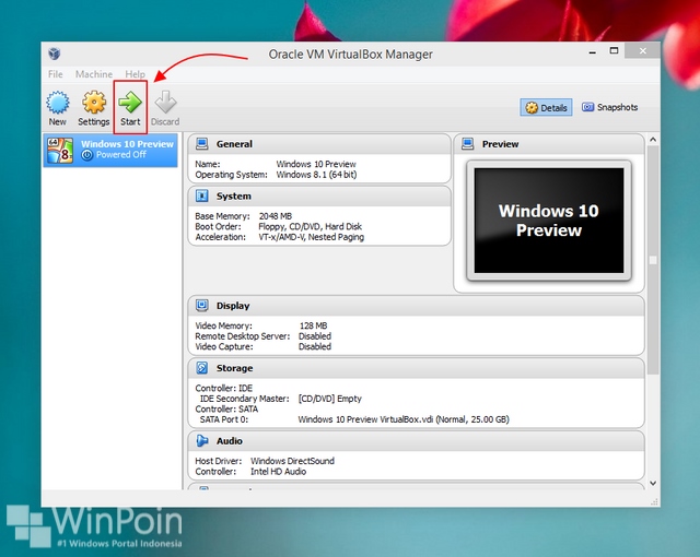 Cara Install Windows 10 Preview di VirtualBox (Beserta Gambar)