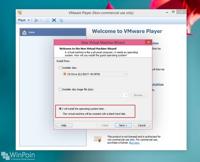 Cara Install Windows 10 Preview di VMware (Virtual Machine)