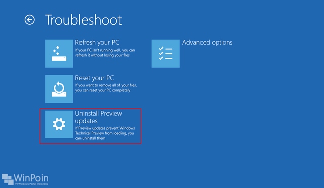 Cara Uninstall Update di Windows 10 Preview