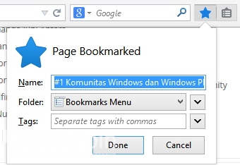 Cara Menyimpan Bookmark di Firefox