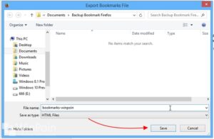 Cara Export Bookmark Firefox