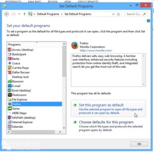 Cara Membuat Firefox menjadi Browser Default
