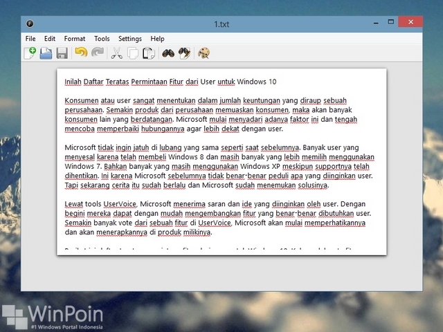 Contoh Notepad dengan Fitur Extra