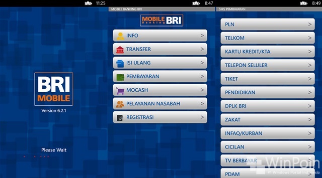 Aplikasi Mobile Banking untuk Windows Phone