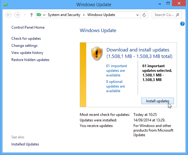 Cara Update Windows 8.1