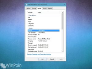 Cara Menghapus Informasi Pribadi dari File di Windows 8 / Windows 10