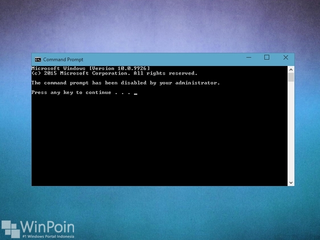 Cara Menonaktifkan Command Prompt di Windows