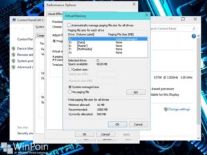 Apa Virtual Memory Kamu Terlalu Sedikit??
