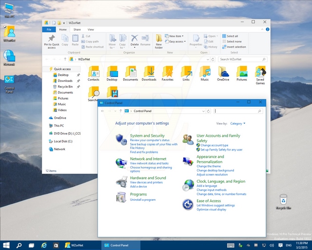 Masih Ada Control Panel di Windows 10 Build 10022