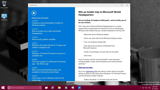 Cek Terus Insider Hub di Windows 10 -- Siapa Tahu Kamu Diundang Microsoft ke Redmond, USA