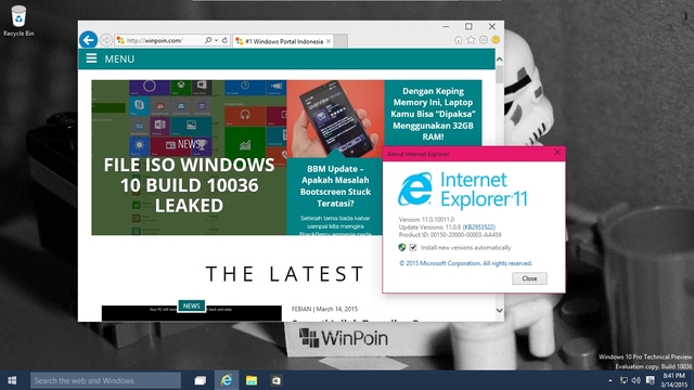 Review Eksklusif Windows 10 Build 10036 -- Inilah Detail Fitur & Tampilannya