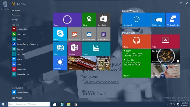 Review Eksklusif Windows 10 Build 10036 -- Inilah Detail Fitur & Tampilannya