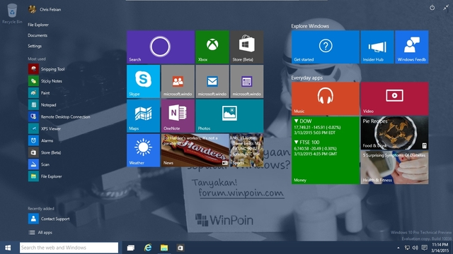 Review Eksklusif Windows 10 Build 10036 -- Inilah Detail Fitur & Tampilannya