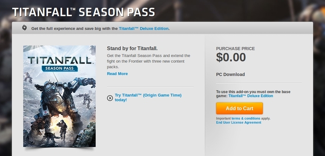 Titanfall Season Pass (Semua Map packs!) Kini Gratis