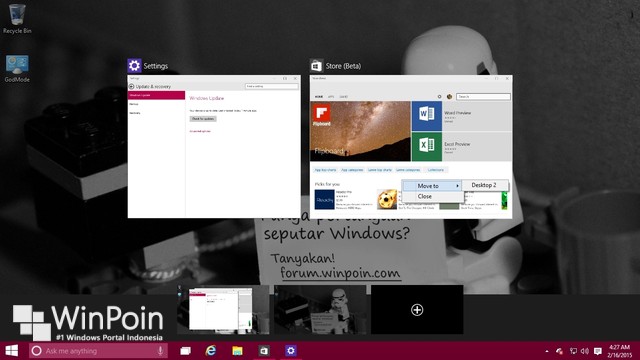 Ada Perubahan di Fitur Virtual Desktop Windows 10 Build Selanjutnya