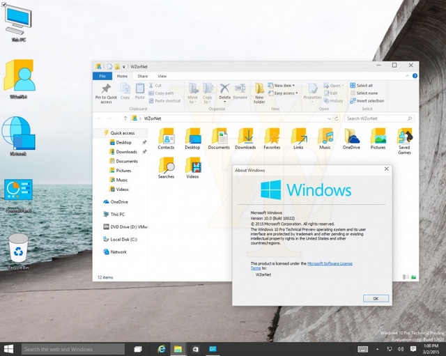 Inilah Tampilan Windows 10 Build 10022 dengan Icon yang Terkesan Jadul