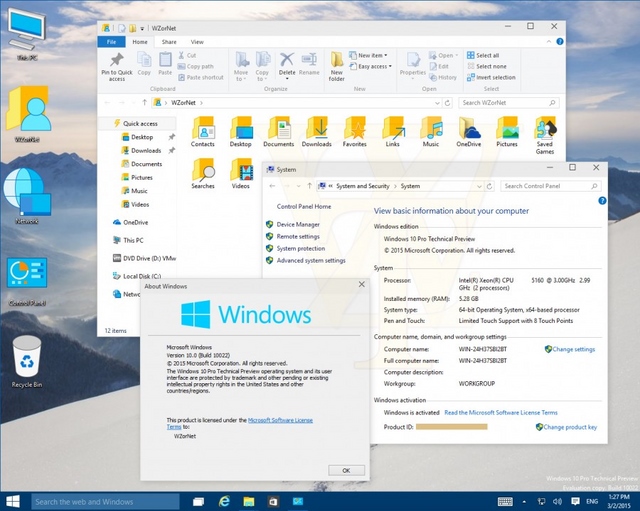 Inilah Tampilan Windows 10 Build 10022 dengan Icon yang Terkesan Jadul