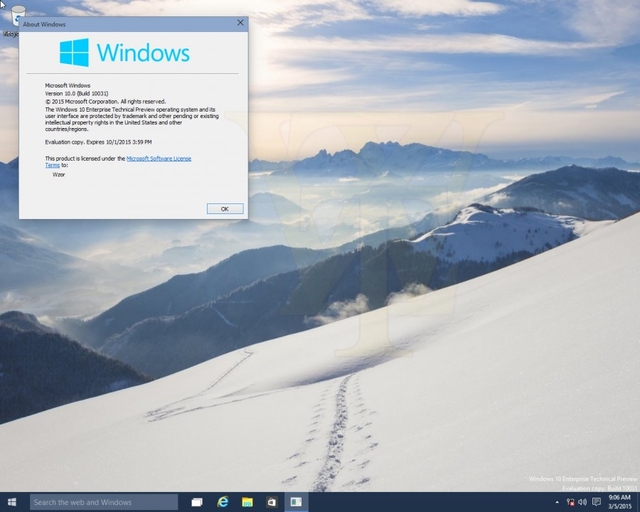 Inilah Tampilan Windows 10 Build 10031 yang Bocor ke Publik