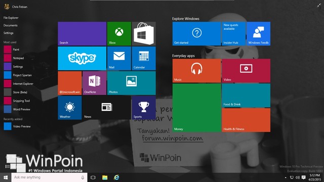 Inilah Tampilan dan Fitur Baru Windows 10 Build 10061 (Review)