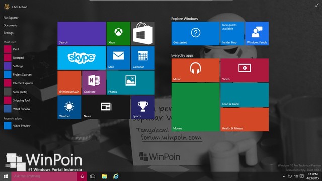 Inilah Tampilan dan Fitur Baru Windows 10 Build 10061 (Review)