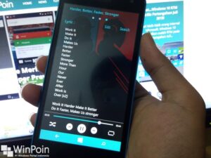 Aplikasi Musik dan Lirik di Windows Phone