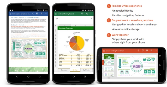 Microsoft Merilis Office (Word, Excel, PowerPoint) untuk Smartphone Android