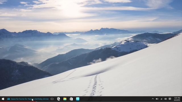 Cortana Akan Menampilkan Notifikasi (Berupa Teks Berjalan) di Taskbar