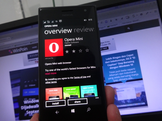 Opera Mini untuk Windows Phone Kini Sudah Tidak Beta Lagi