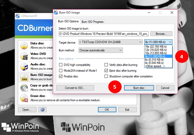 Cara Burning dan Membuat DVD Windows 10 Bootable dari File ISO