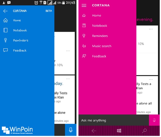 Cortana Android vs Cortana Windows 10 Mobile -- Siapa Pemenangnya?