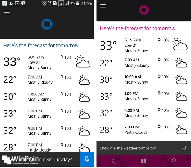 Cortana Android vs Cortana Windows 10 Mobile -- Siapa Pemenangnya?