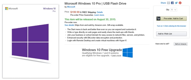 Pre-Order USB Flashdisk Windows 10 Sudah Mulai Dibuka