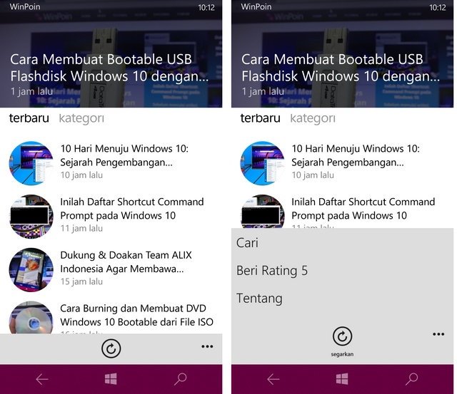 Yeah, Ada Update WinPoin Apps  Kini Support Pencarian Artikel