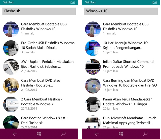 Yeah, Ada Update WinPoin Apps  Kini Support Pencarian Artikel