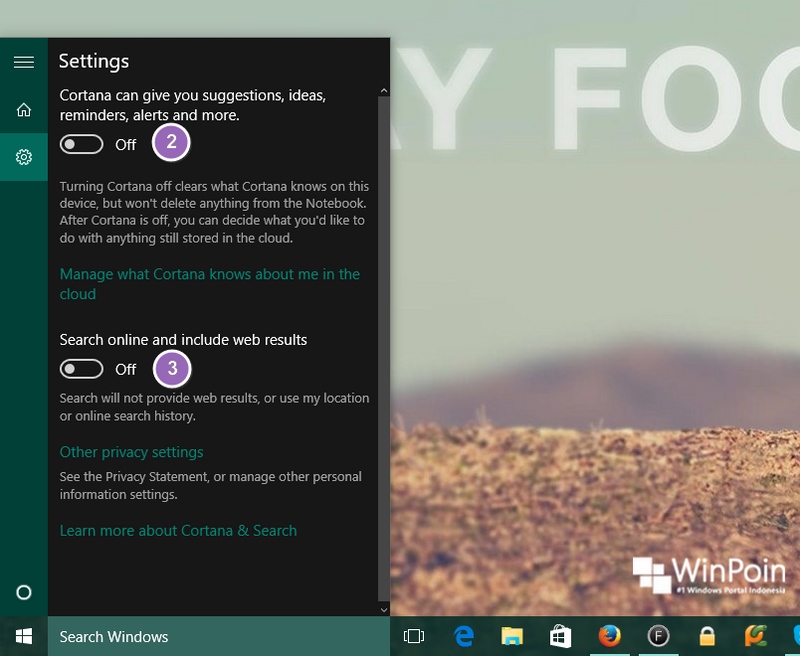 Cara Mematikan Bing Search di Start Menu Windows 10 -- Tips #22