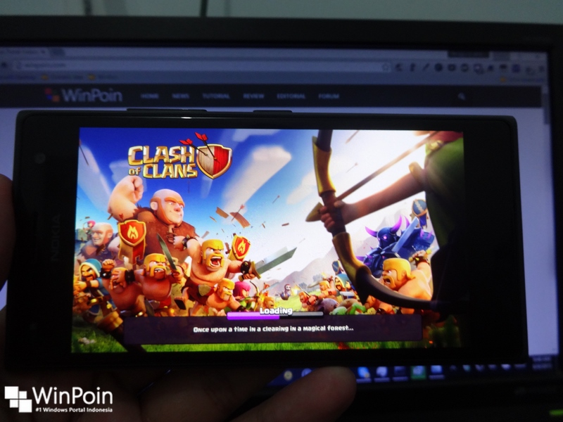 Seperti Inilah Jika Clash of Clans (CoC) Android Diinstall dan Dijalankan di Windows Phone (Review)