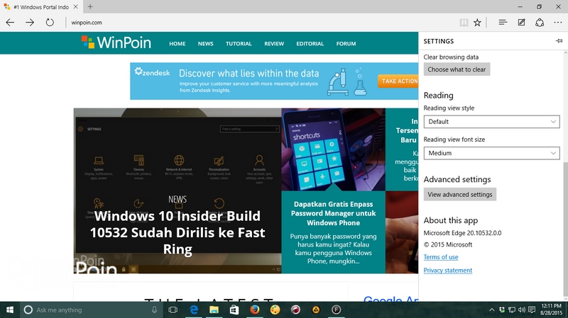 Inilah Fitur Baru di Windows 10 Insider Build 10532 (Eksklusif Review)