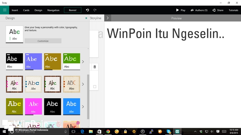 Microsoft Sway di Windows 10 Sudah Bisa Kamu Gunakan, Ayuk Dicoba! -- (Serius, Keren Banget!)