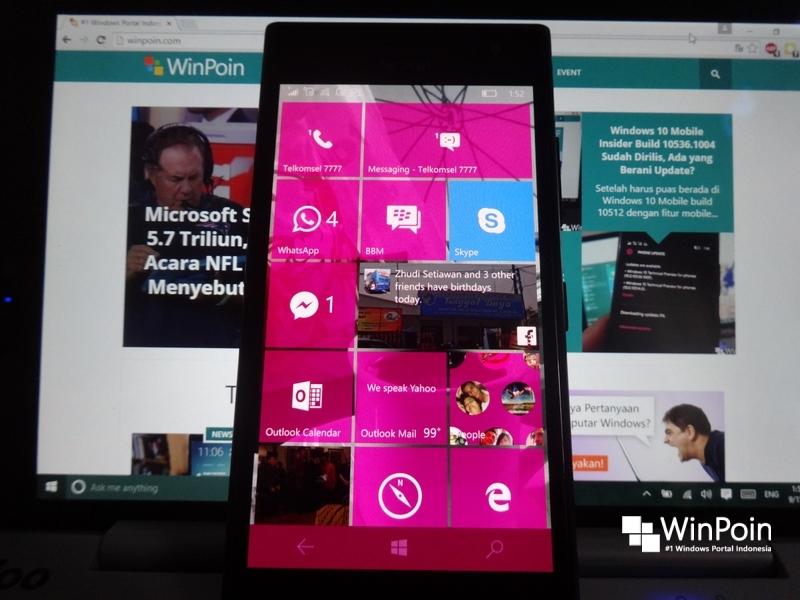 Inilah yang Kamu Dapatkan dari Windows 10 Mobile build 10536