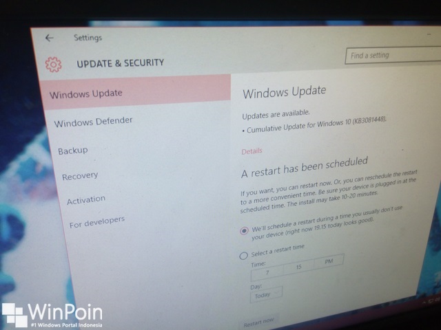 Cara Mengatur Schedule Windows Update di Windows 10