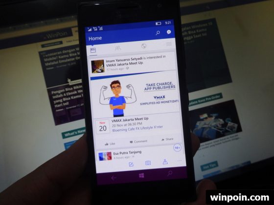  Mobile Preview dan menginstall Facebook app Facebook untuk Windows 10 Mobile Sudah Final dan Tidak Lagi Beta