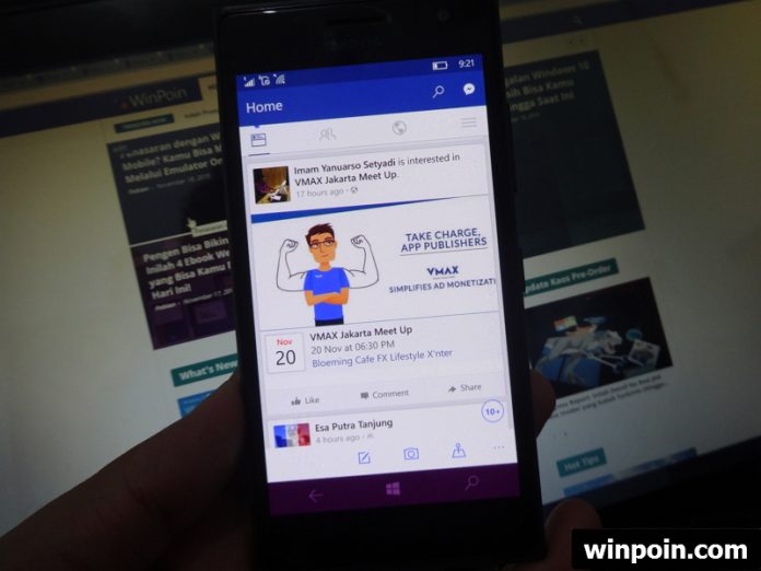 Facebook untuk Windows 10 Mobile Sudah Final dan Tidak  