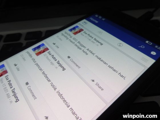  Mobile Preview dan menginstall Facebook app Facebook untuk Windows 10 Mobile Sudah Final dan Tidak Lagi Beta