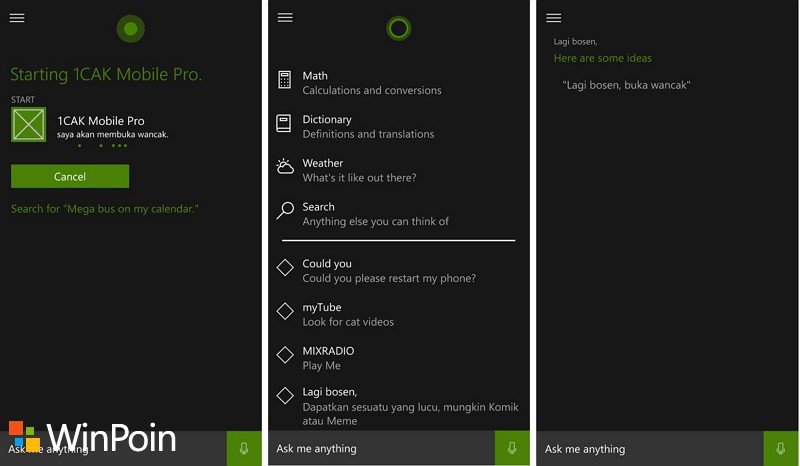 1CAK Mobile Pro Universal Apps Segera Dirilis dan Membawa Support Bahasa Indonesia ke Cortana