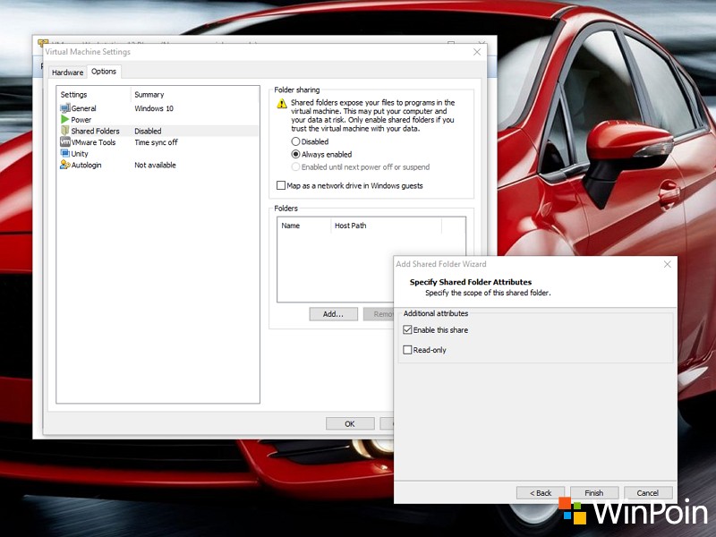 Cara Share Folder di VMware Virtual Machine